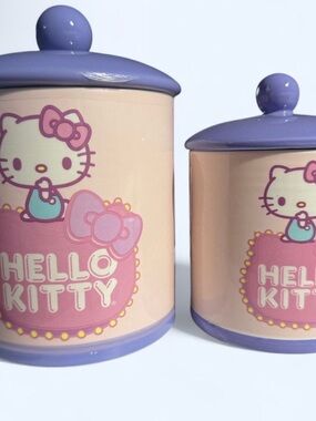Hello Kitty Ceramic Canister Set - Pink & Lavender